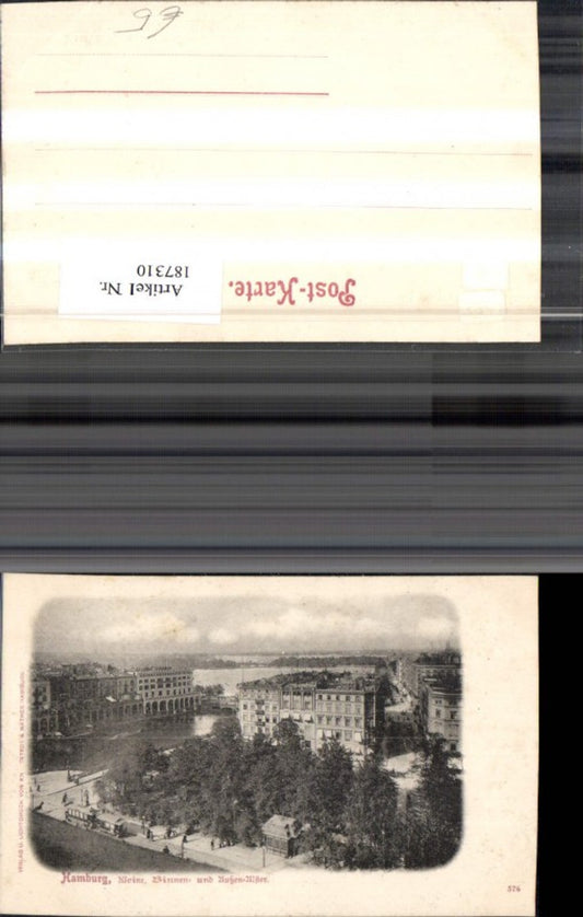 187310,Hamburg Kleine Binnen u. Außen Alster
