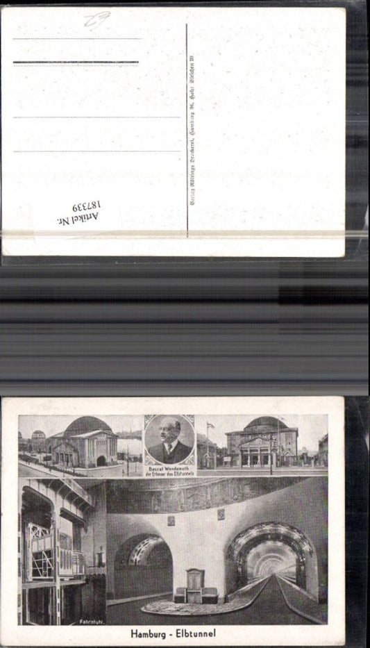 187339,Hamburg Elbtunnel Mehrbild Ak