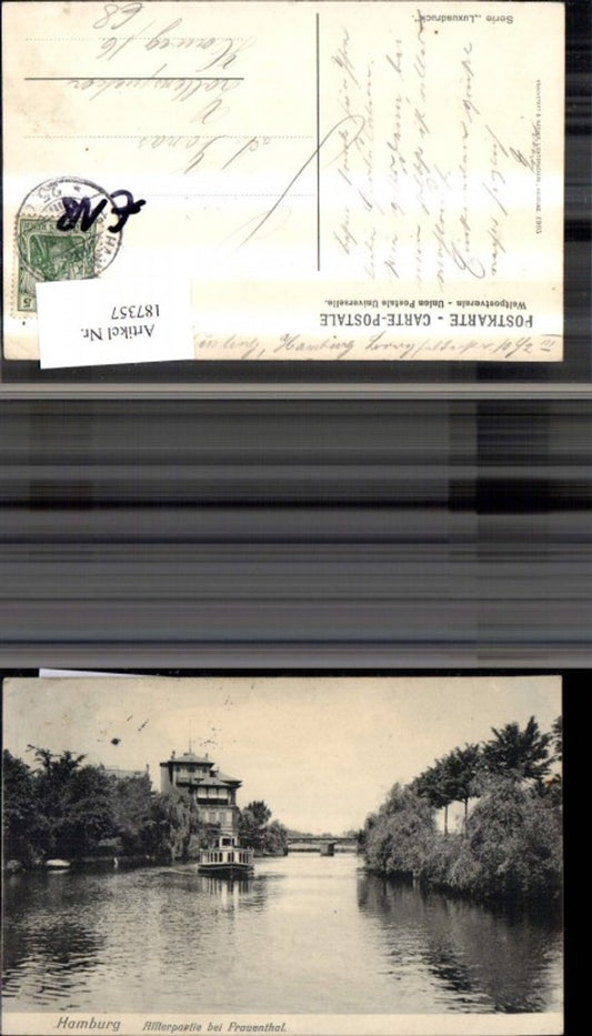 187357,Hamburg Alsterpartie b. Frauenthal Schiffe Dampfer