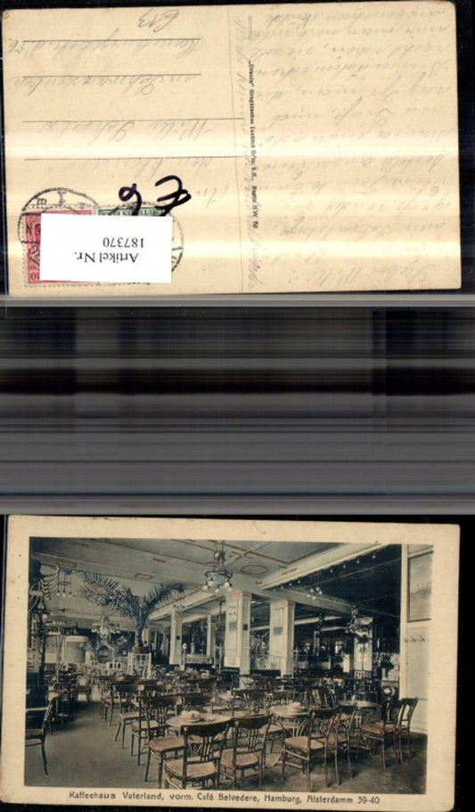 187370,Hamburg Kaffeehaus Vaterland vorm. Cafe Belvedere Alsterdamm