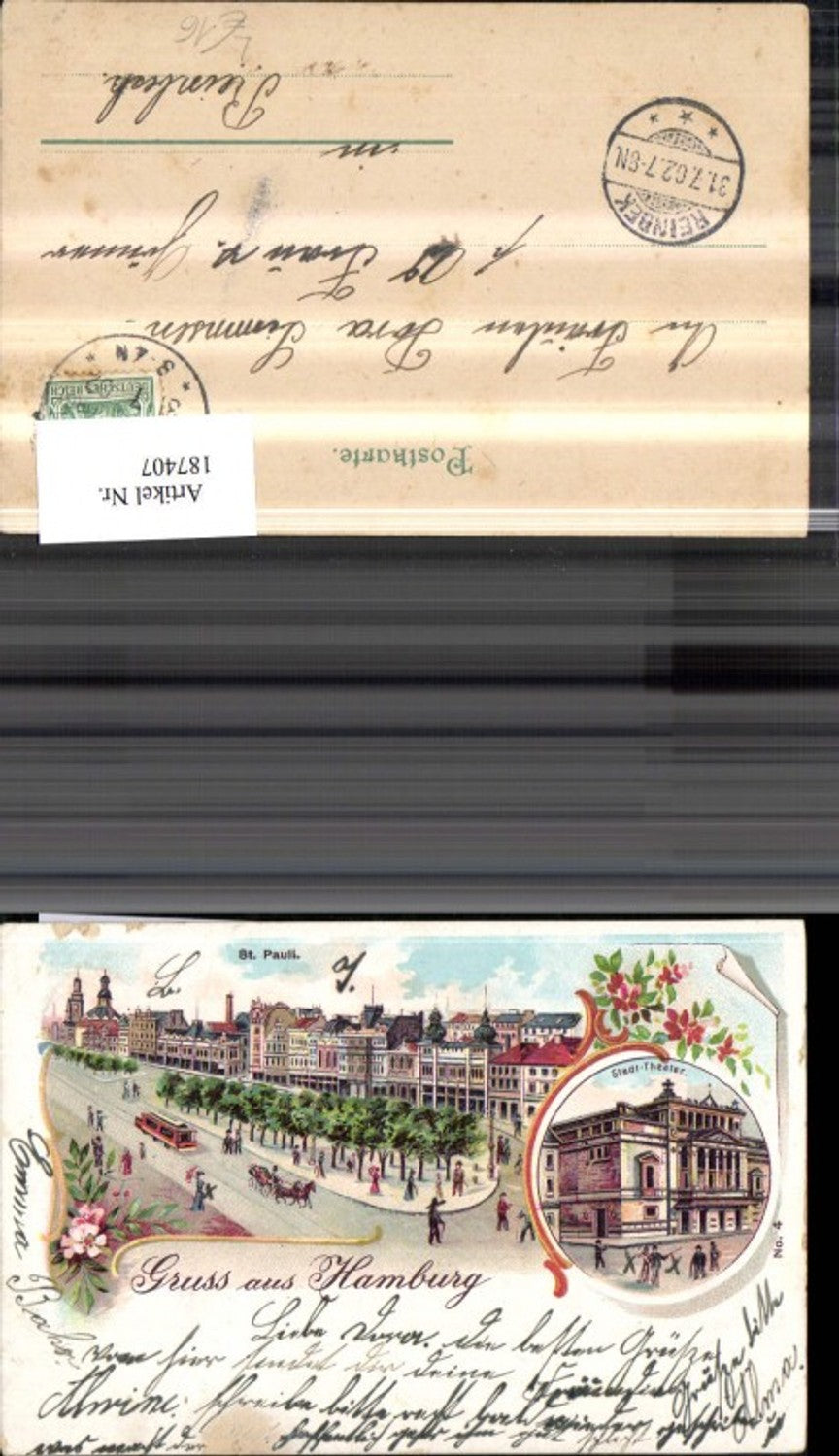 187407,Hamburg Litho St Pauli Stadt Theater