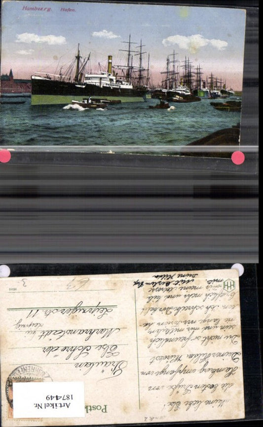 187449, Hamburg Port Ships Steamers