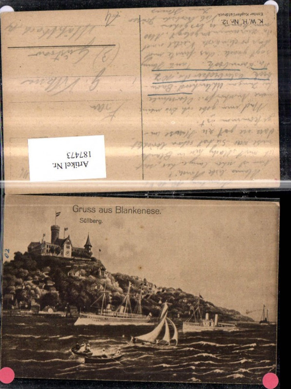 187473, Hamburg Blankenese Süllberg Ships Steamers