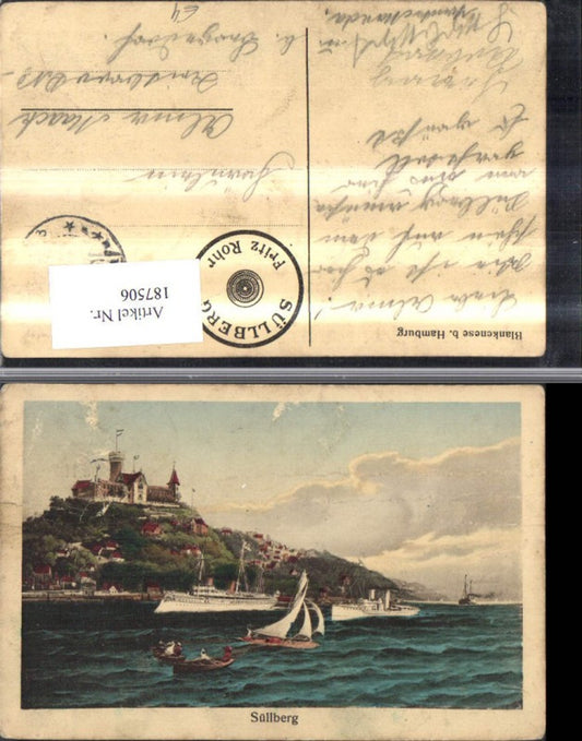 187506, Hamburg Süllberg sailboat ship steamer