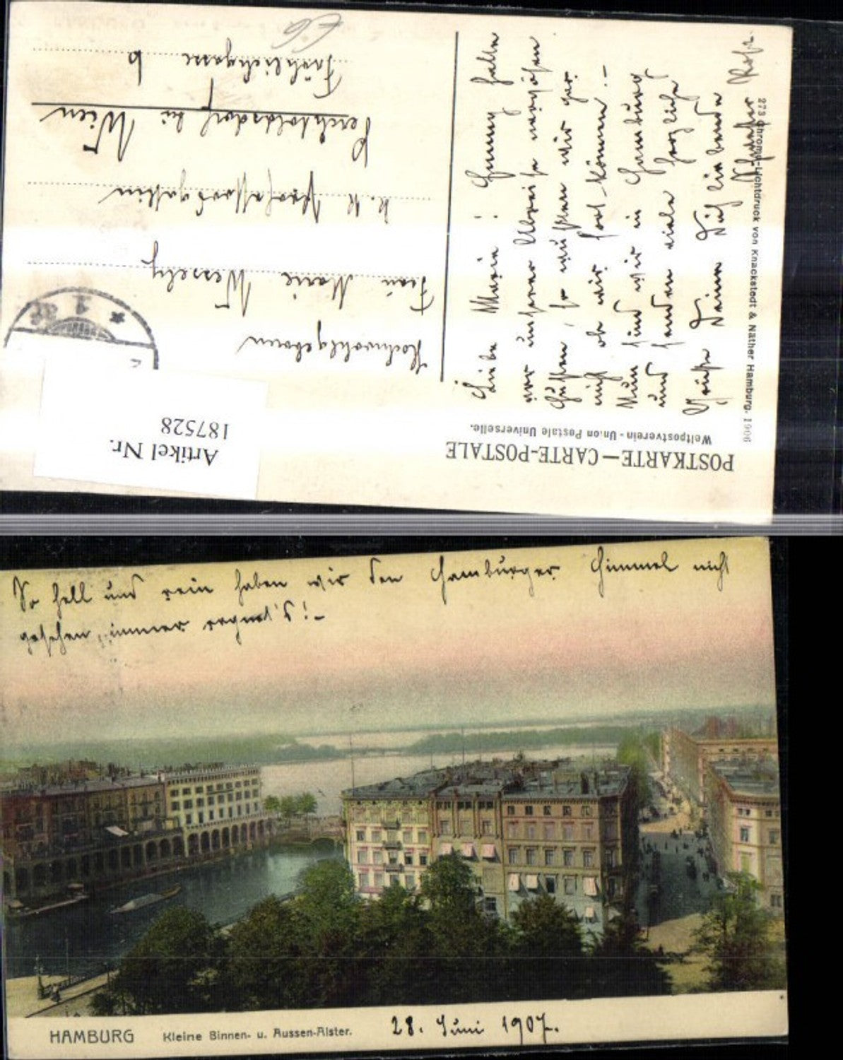 187528,Hamburg Kleine Binnen u. Außen Alster