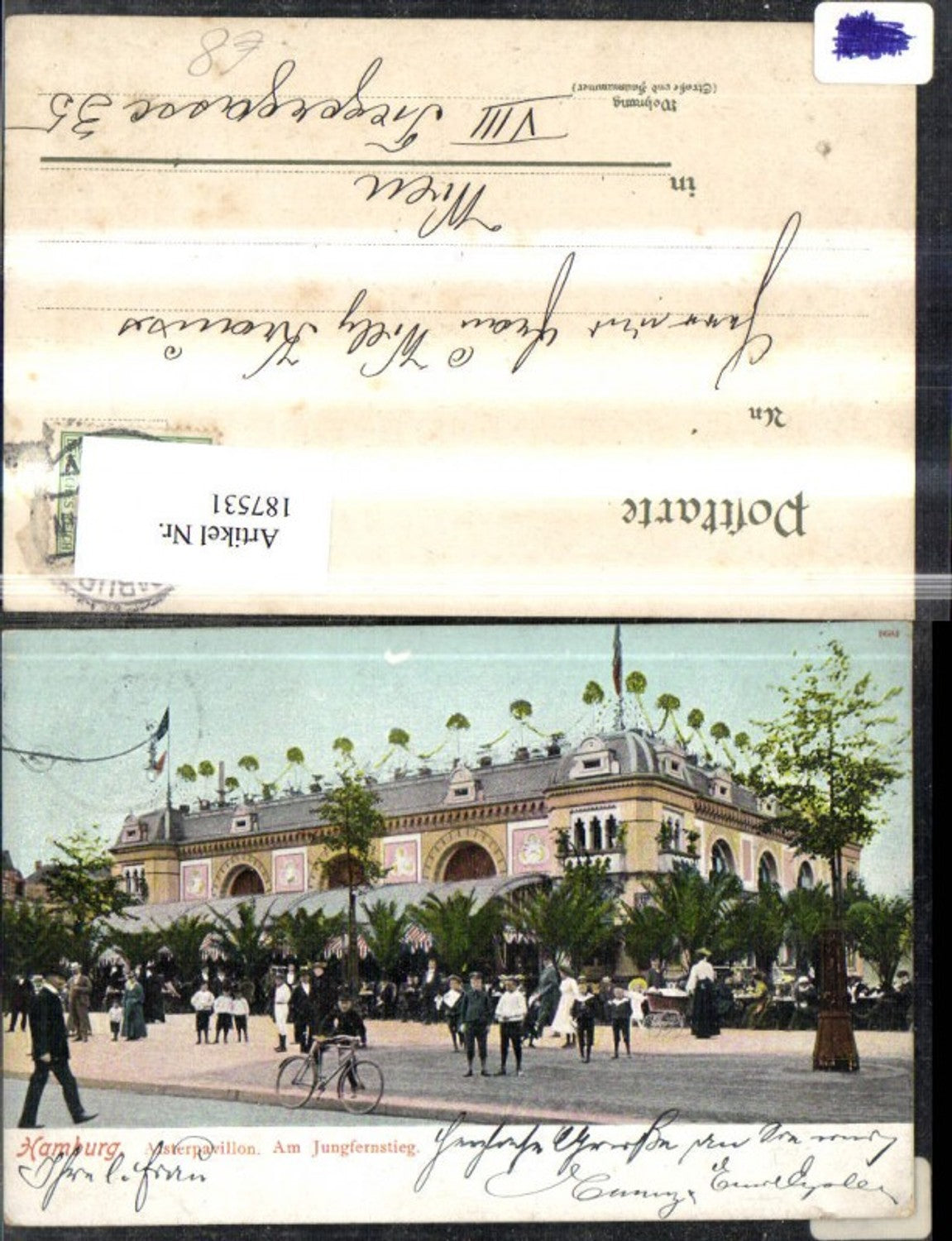 187531,Hamburg Alsterpavillon Am Jungfernstieg Personen