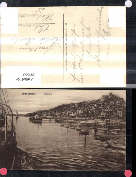 187553, Hamburg Süllberg Ships Steamers Boats