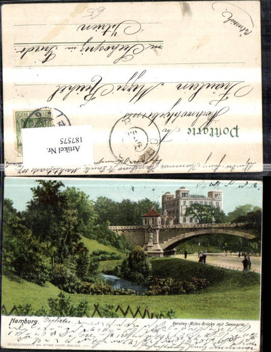 187575,Hamburg Kersten Miles Brücke m. Seewarte