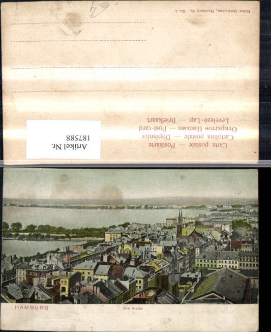 187588,Hamburg Teilansicht Alster