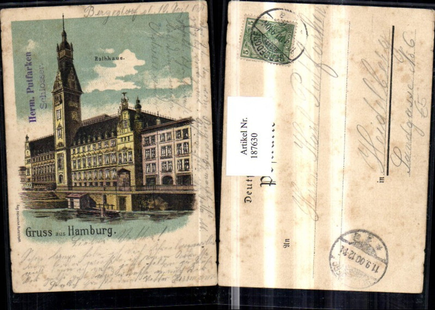 187630,Gruß aus Hamburg Rathhaus