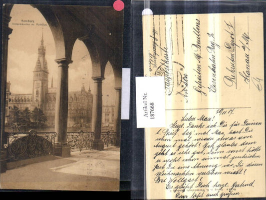187668,Hamburg Alsterarkaden u. Rathaus