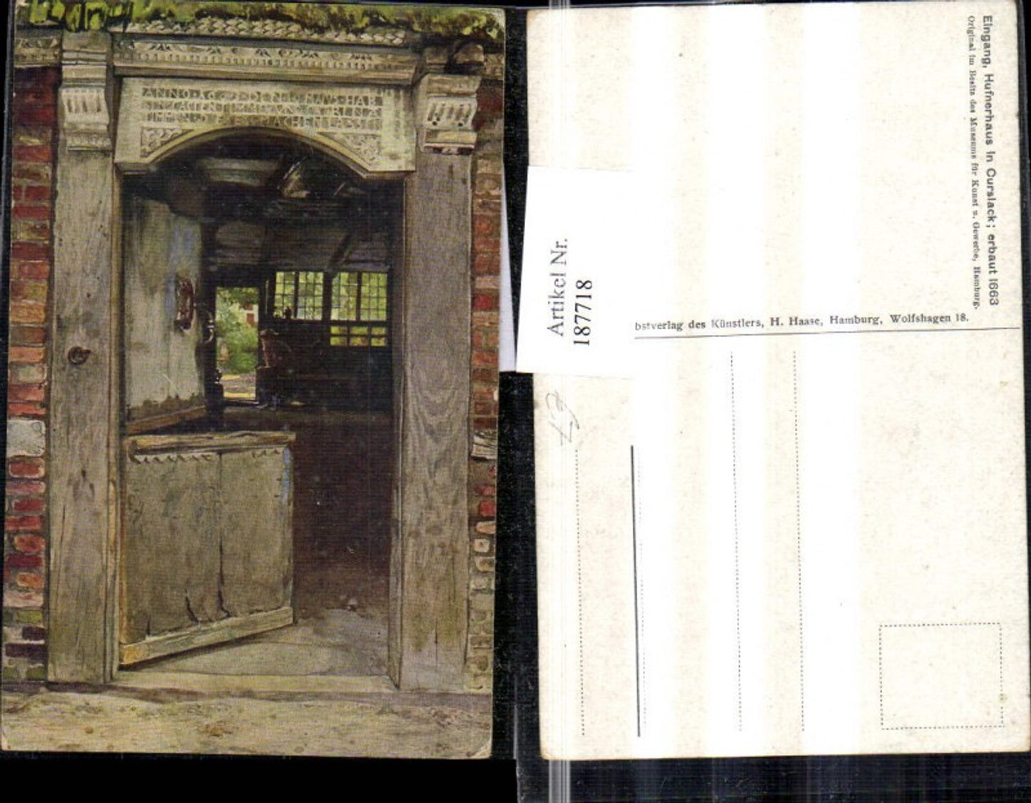 187718,Hamburg Eingang Hufnerhaus in Curslack