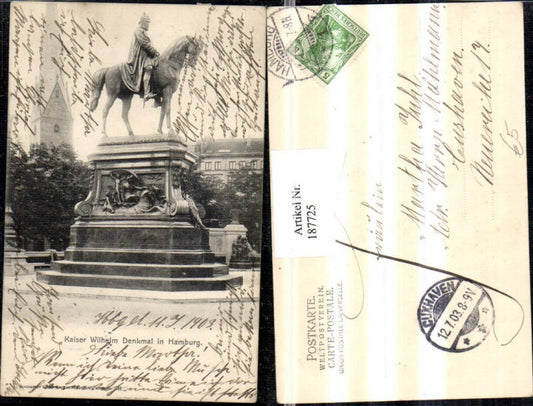 187725,Hamburg Kaiser Wilhelm Denkmal