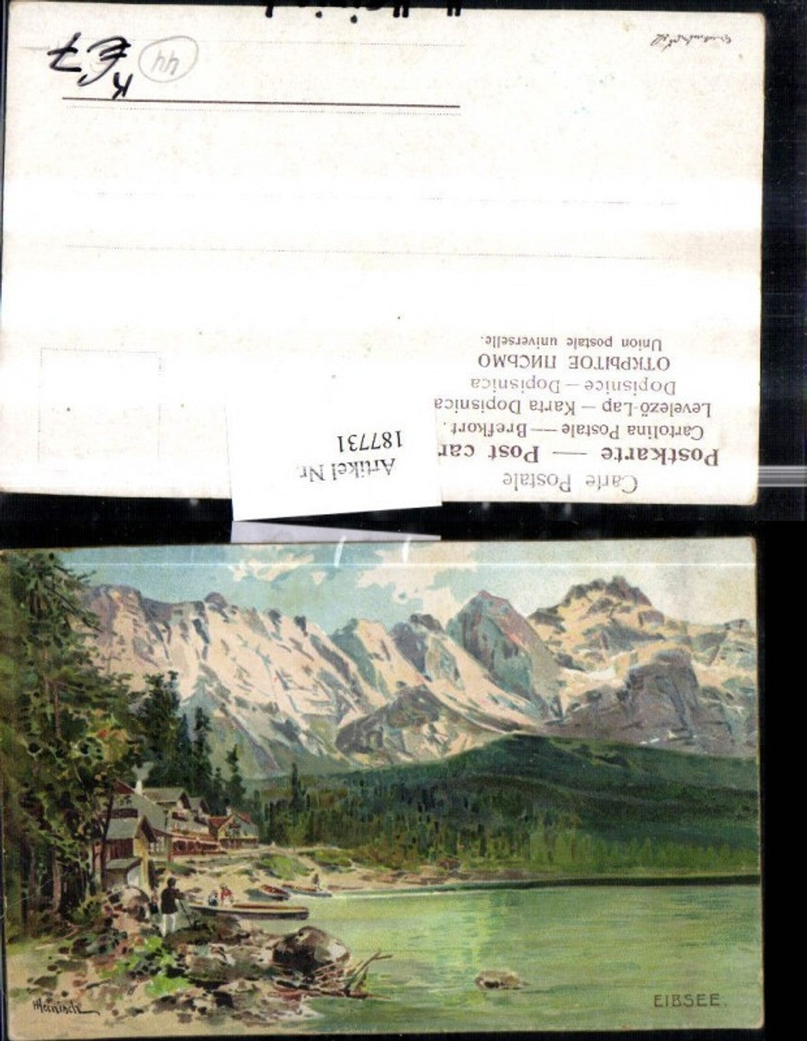 187731,Künstler AK H. Heinisch Elbsee Bayern