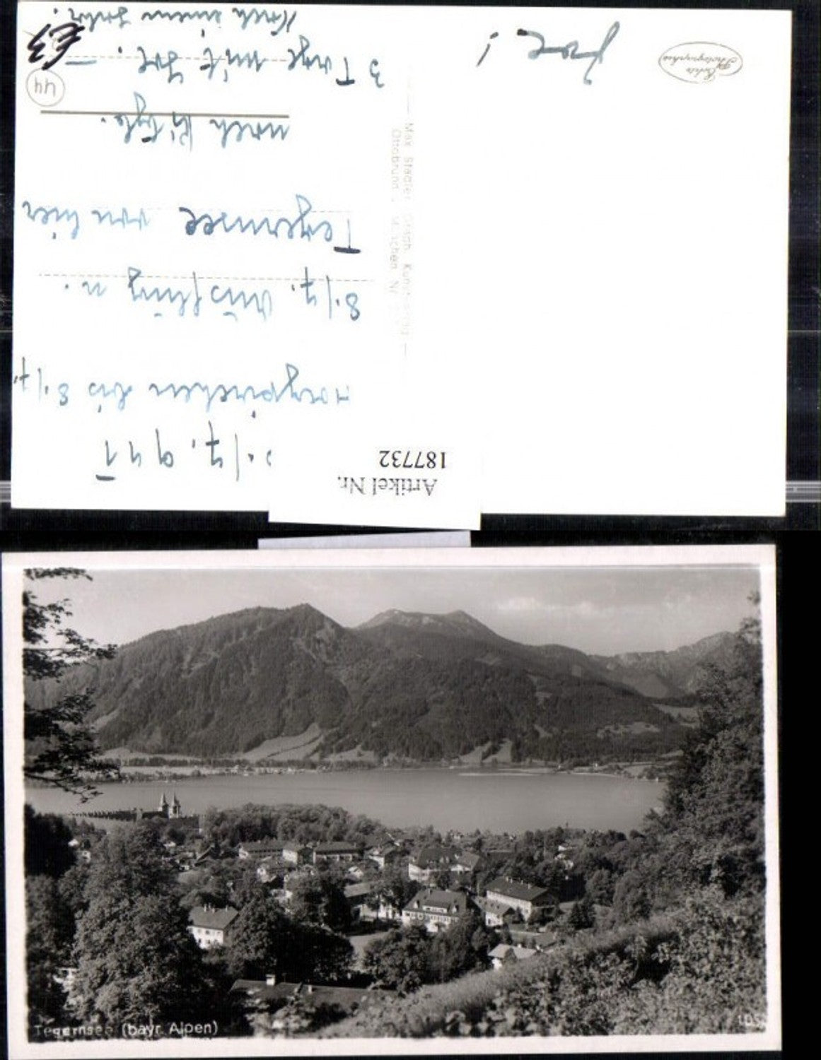187732,Tegernsee b. Miesbach bayrische Alpen Teilansicht