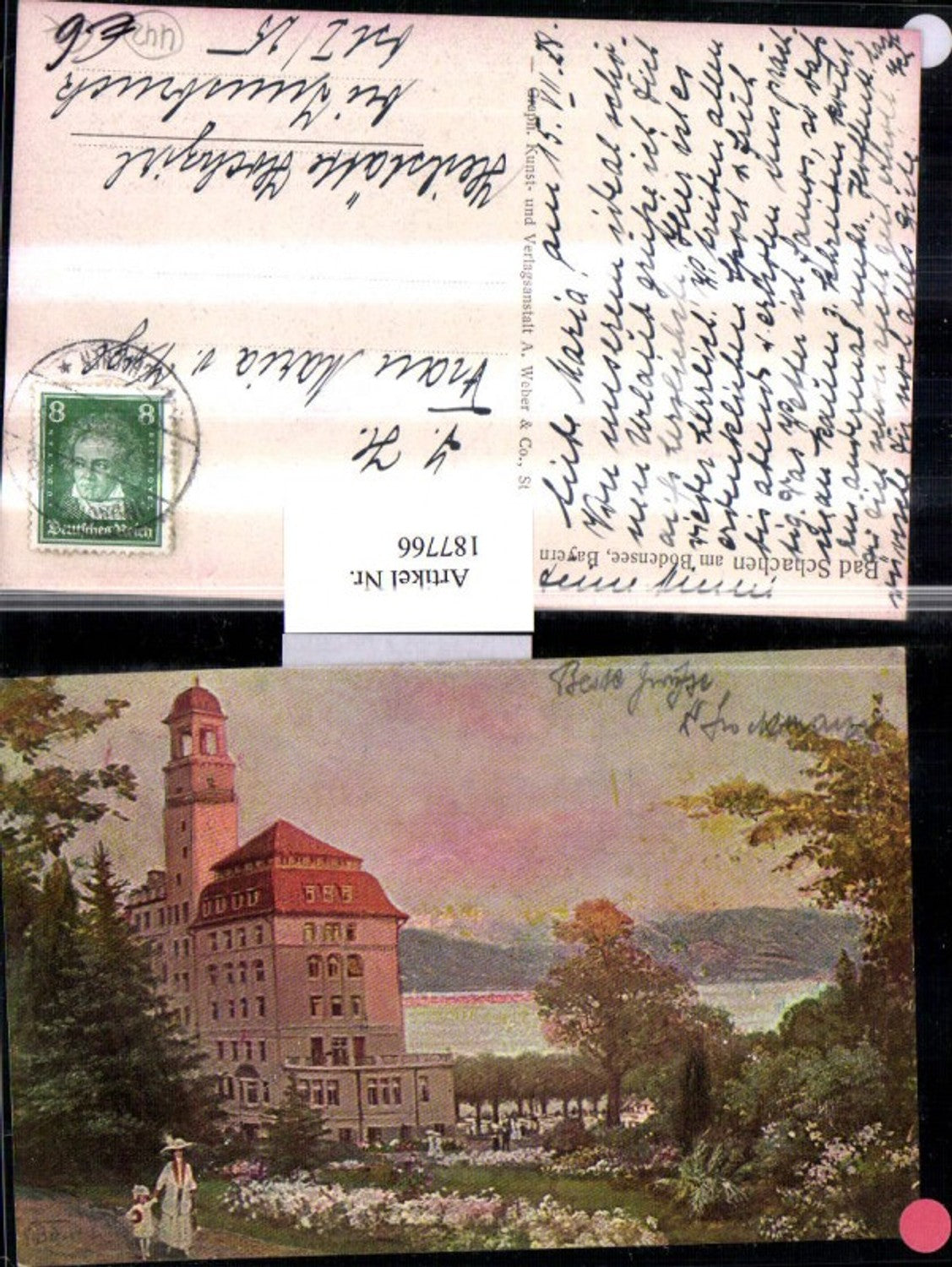187766,Künstler AK Bad Schachen am Bodensee Bayern