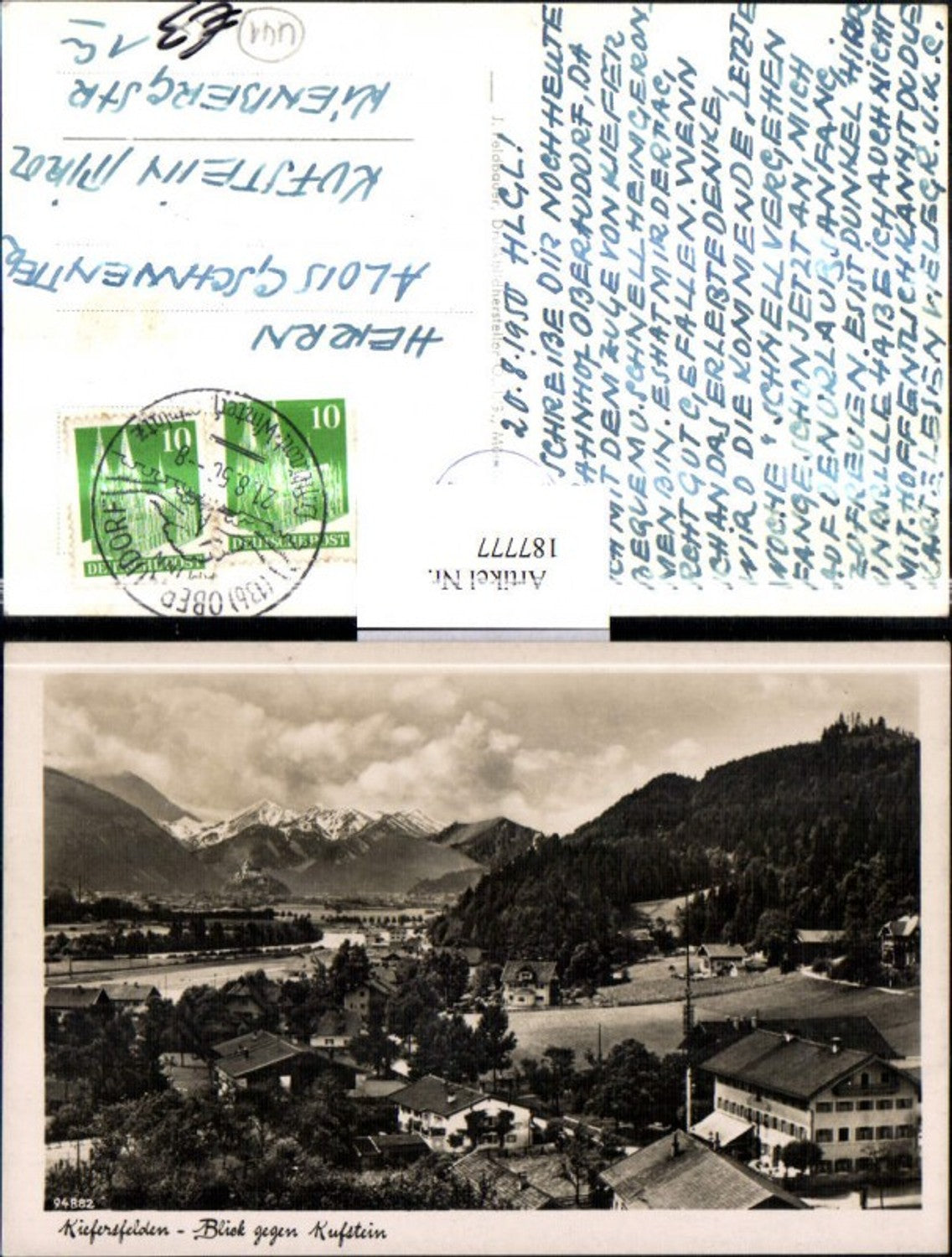 187777,Kiefersfelden Teilansicht Blick geg. Kufstein