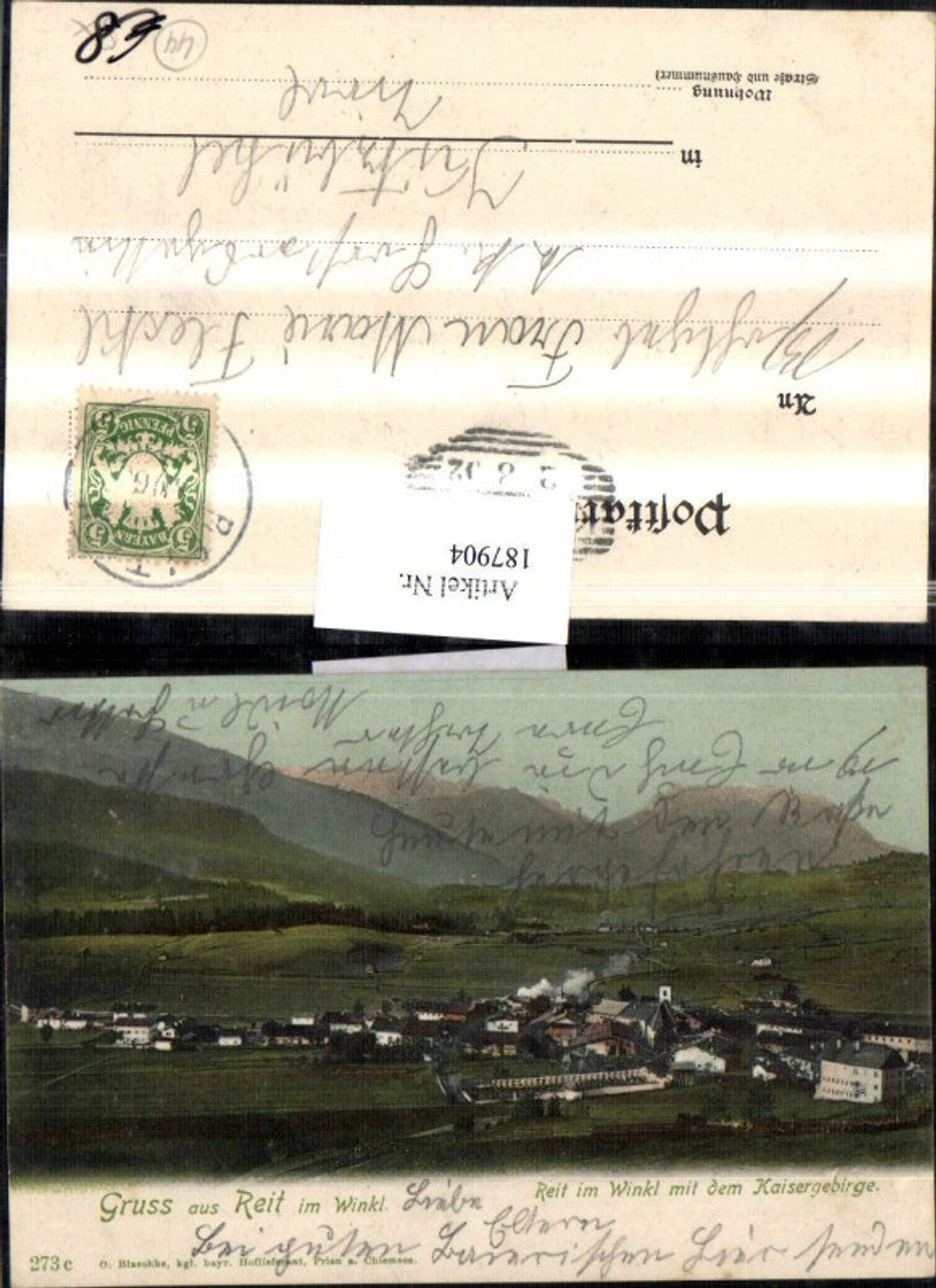 187904,Gruß aus Reit im Winkl Totale m. d. Kaisergebirge