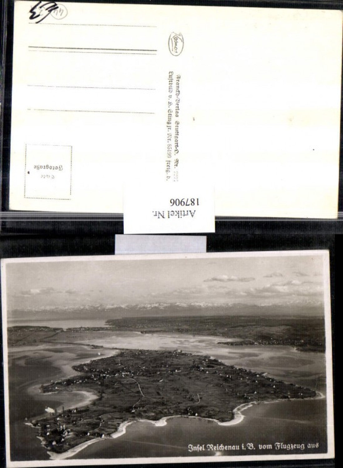 187906,Insel Reichenau i. B. Totale Flugaufnahme