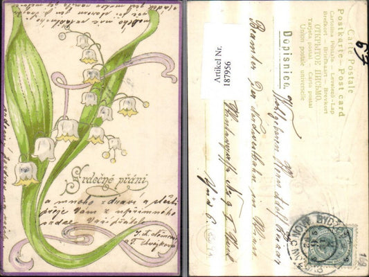 187956,Glückwunsch Präge Ak Srdecne prani Blumen Goldverzierung