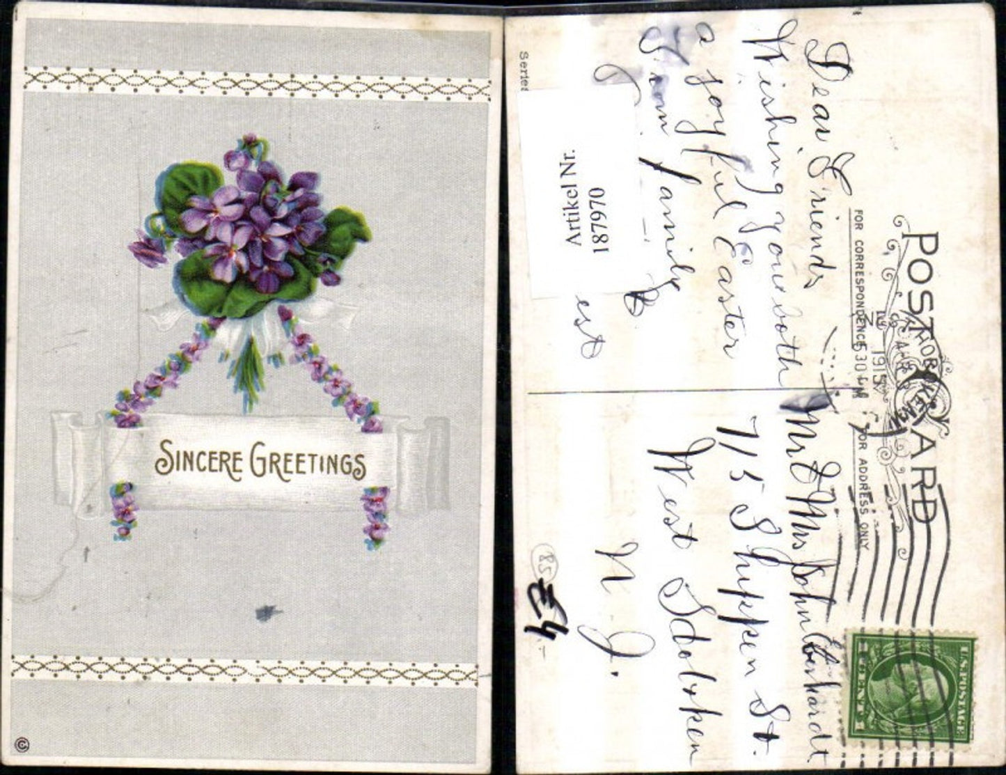 187970, Congratulations Sincere Greetings Flowers Gold Decoration