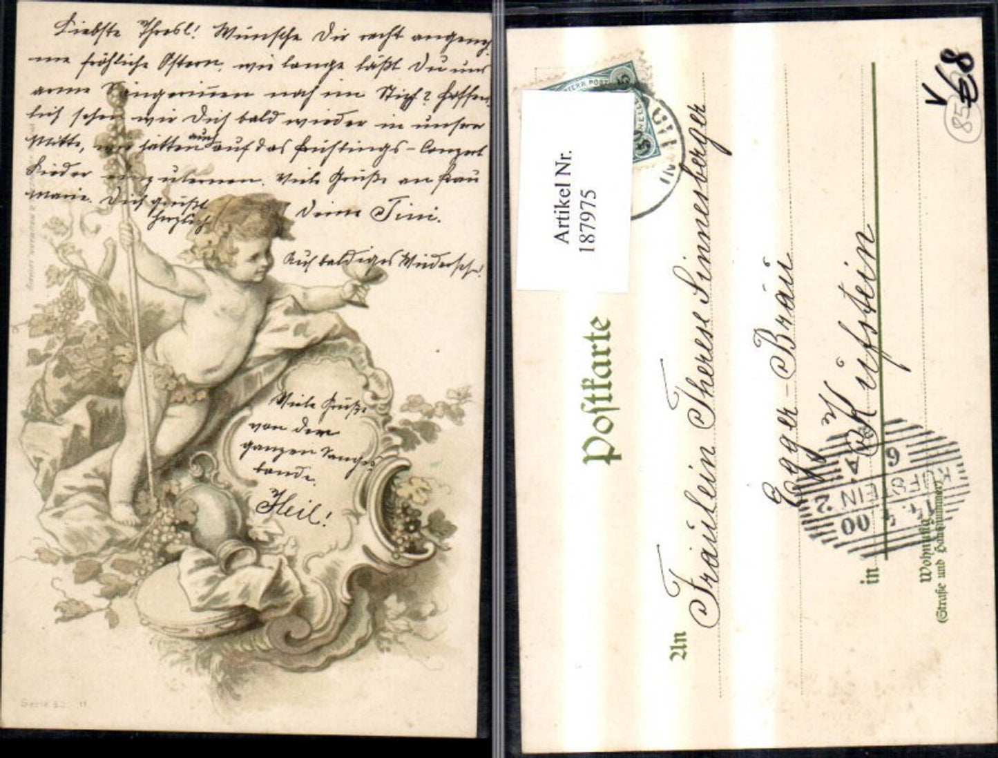 187975, Congratulations Child with Chalice and Staff pub Wezel Naumann Series 52/11