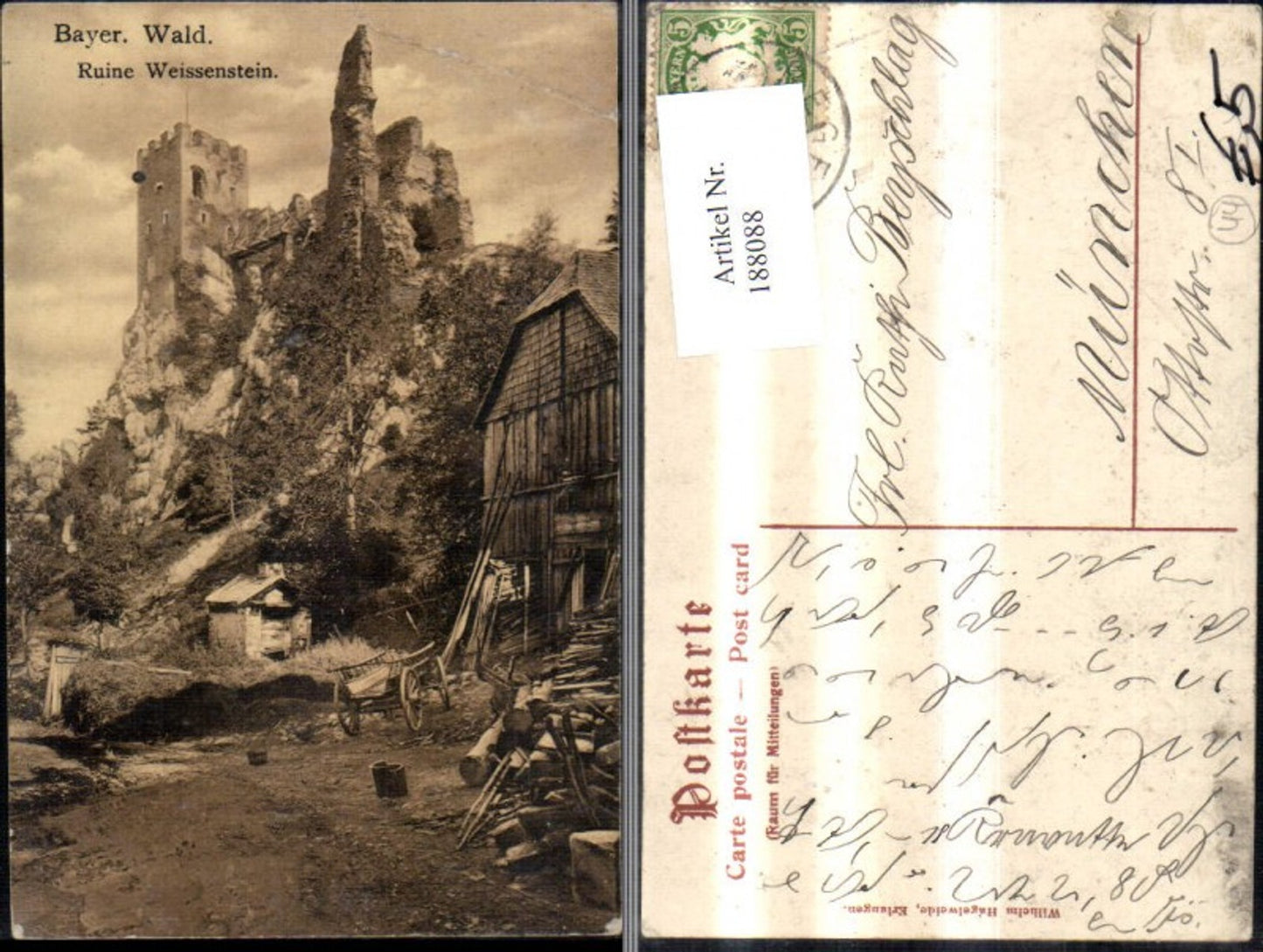 188088,Weißenstein Bayerischer Wald Ruine Weissenstein