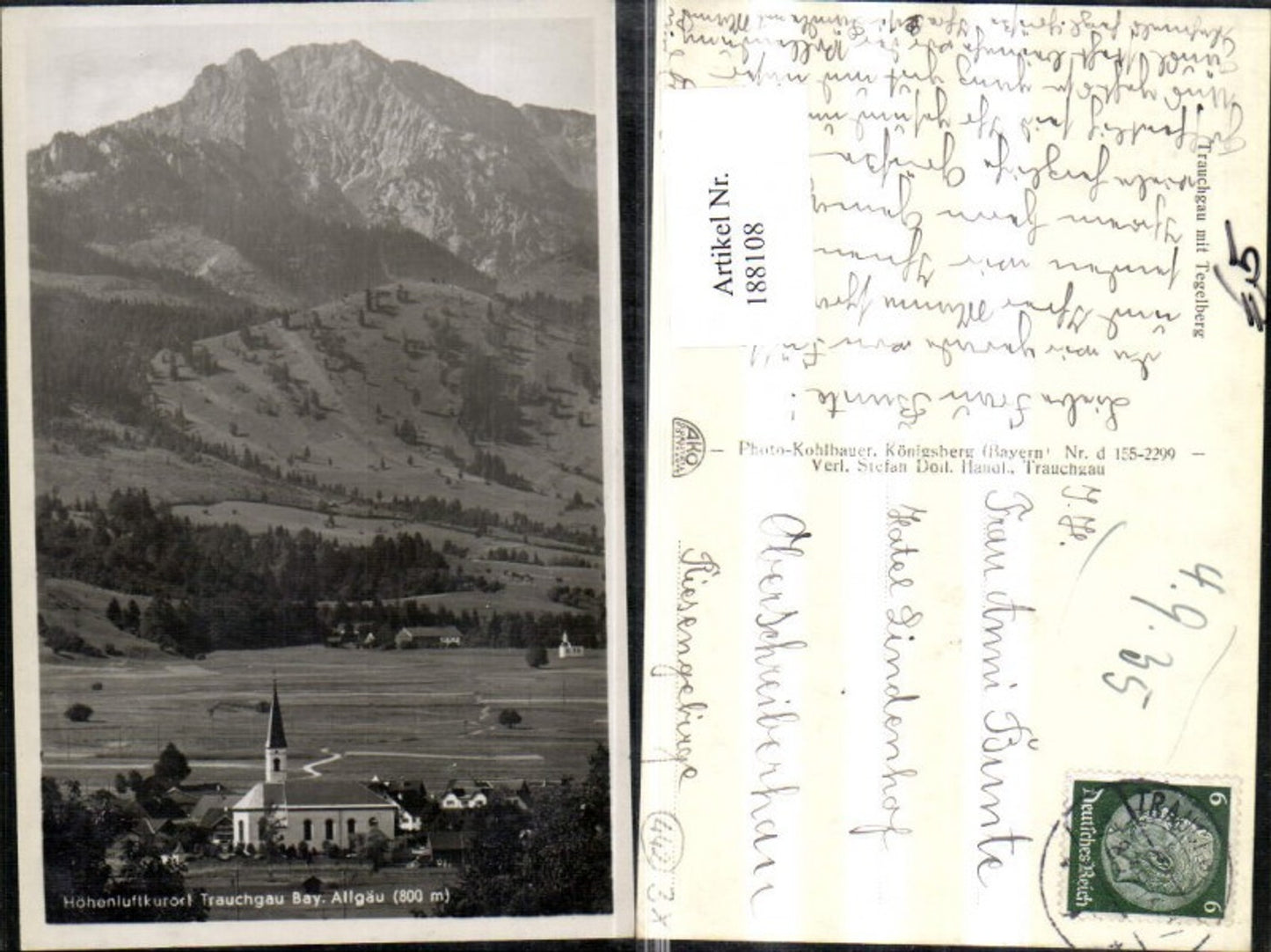 188108, Trauchgau Bayr. Allgäu Totale