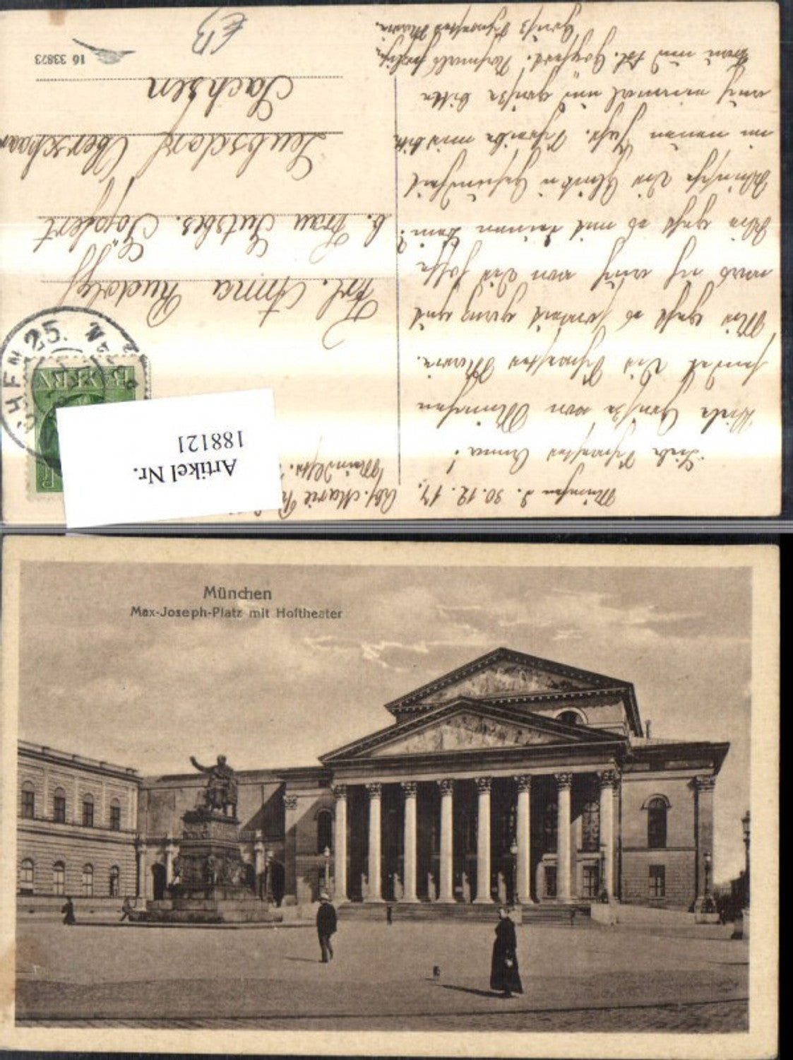 188121,München Max Joseph Platz m. Hoftheater