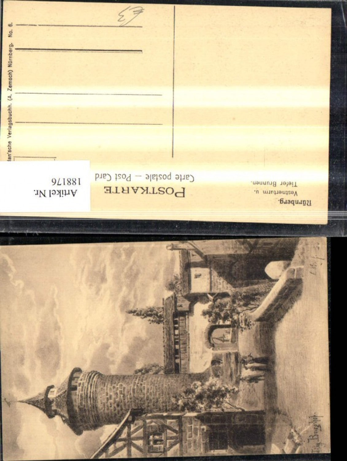 188176,Nürnberg Vestnerturm u. Tiefer Brunnen