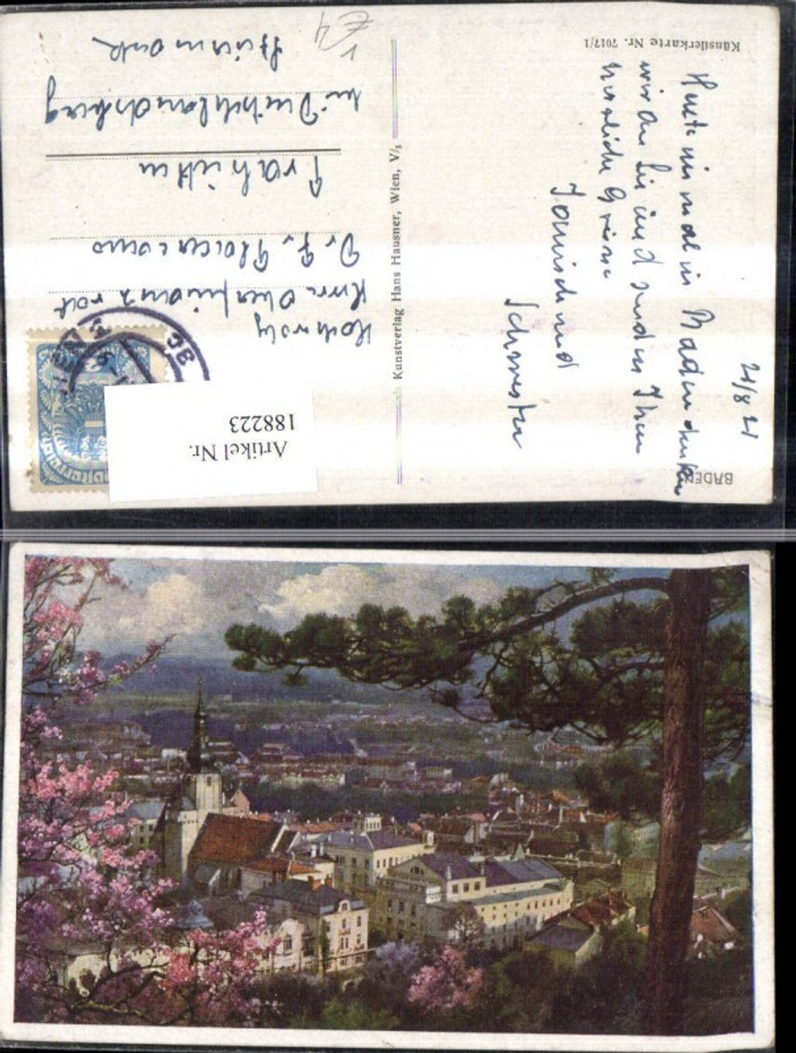 188223,Künstler Ak Baden pub Hans Hausner