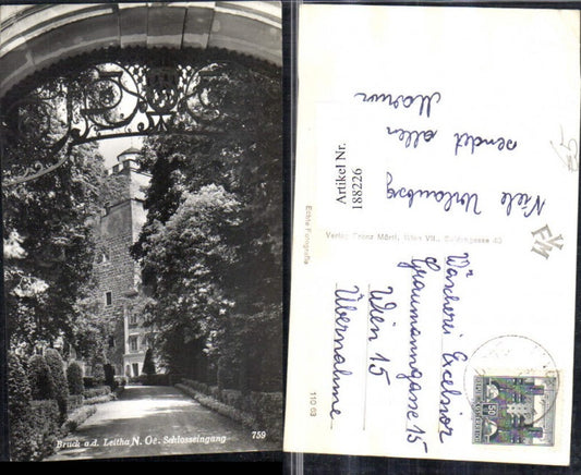 188226,Bruck a. d. Leitha Schloss Eingang
