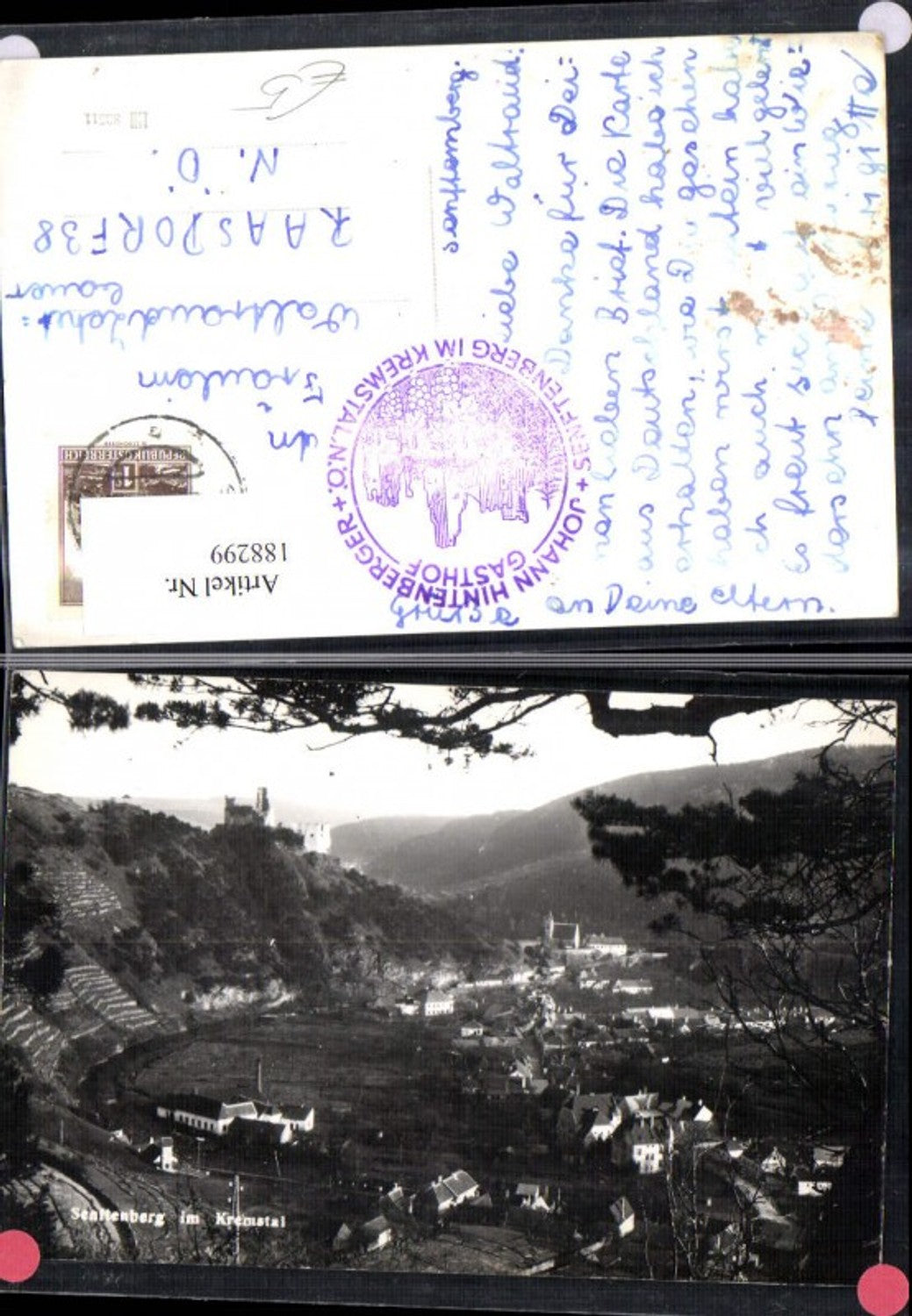 188299,Senftenberg i. Kremstal Foto Ak