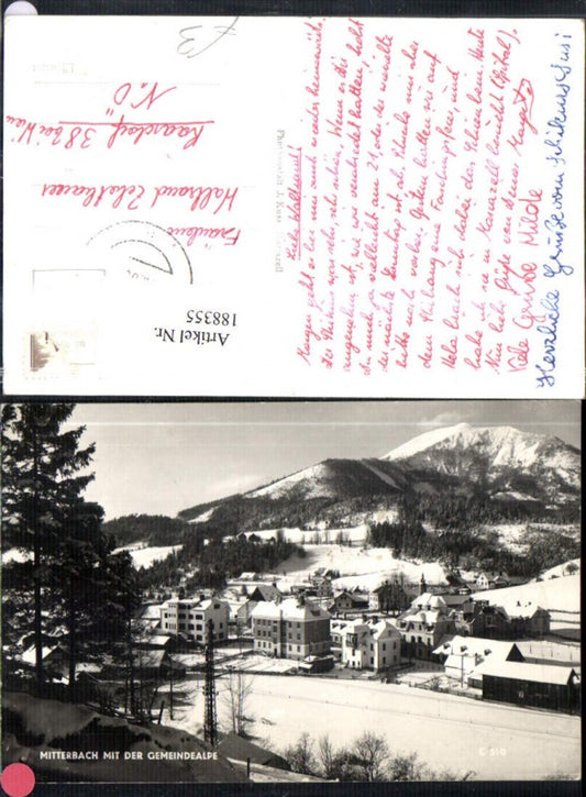 188355,Mitterbach Teilansicht m. d. Gemeindealpe