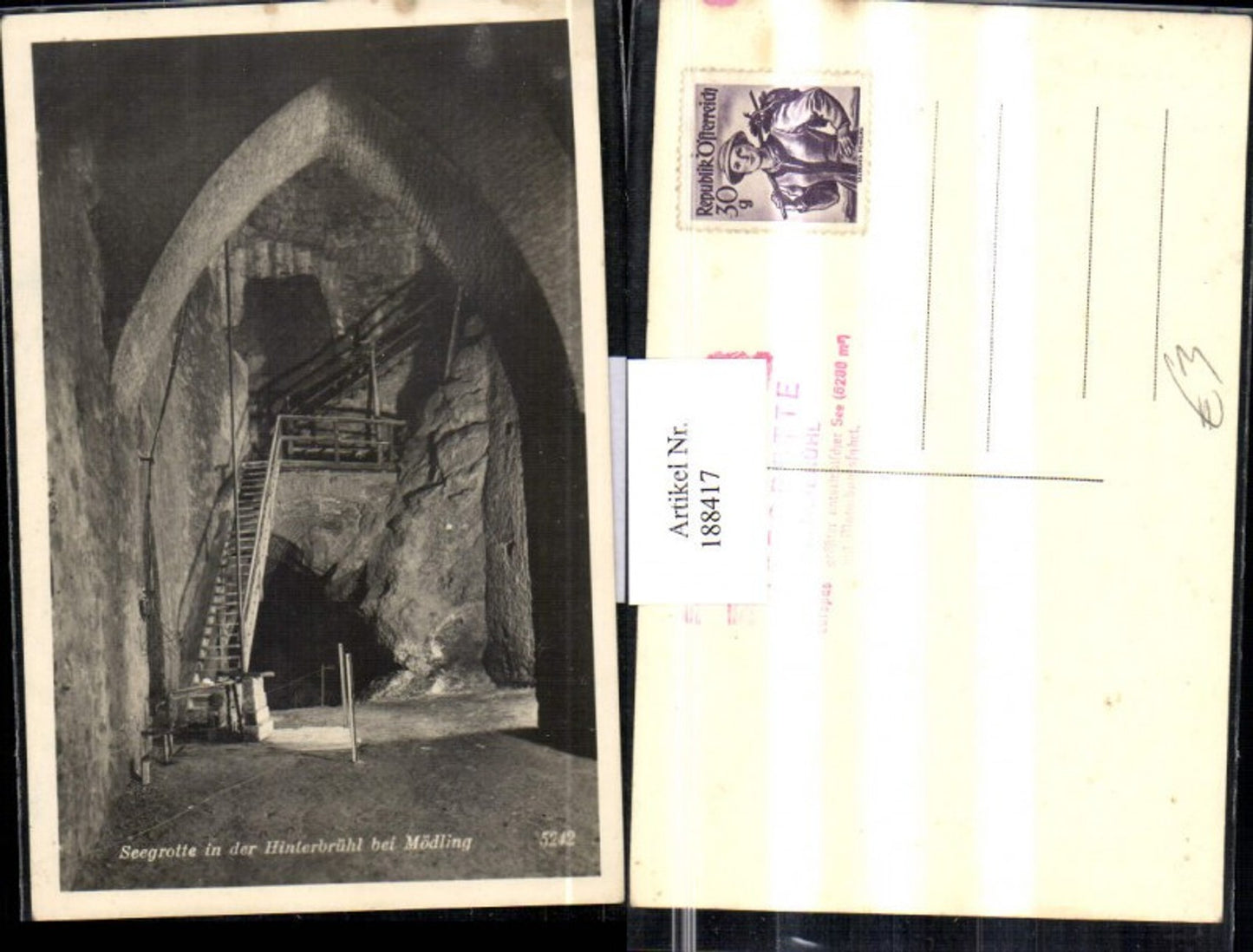 188417,Seegrotte i. d. Hinterbrühl b. Mödling Stiege