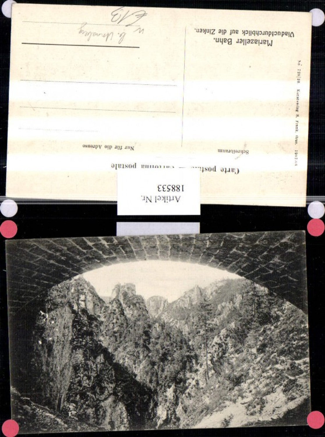 188533,Mariazellerbahn b. Annaberg Viaduktdurchblick auf die Zinken