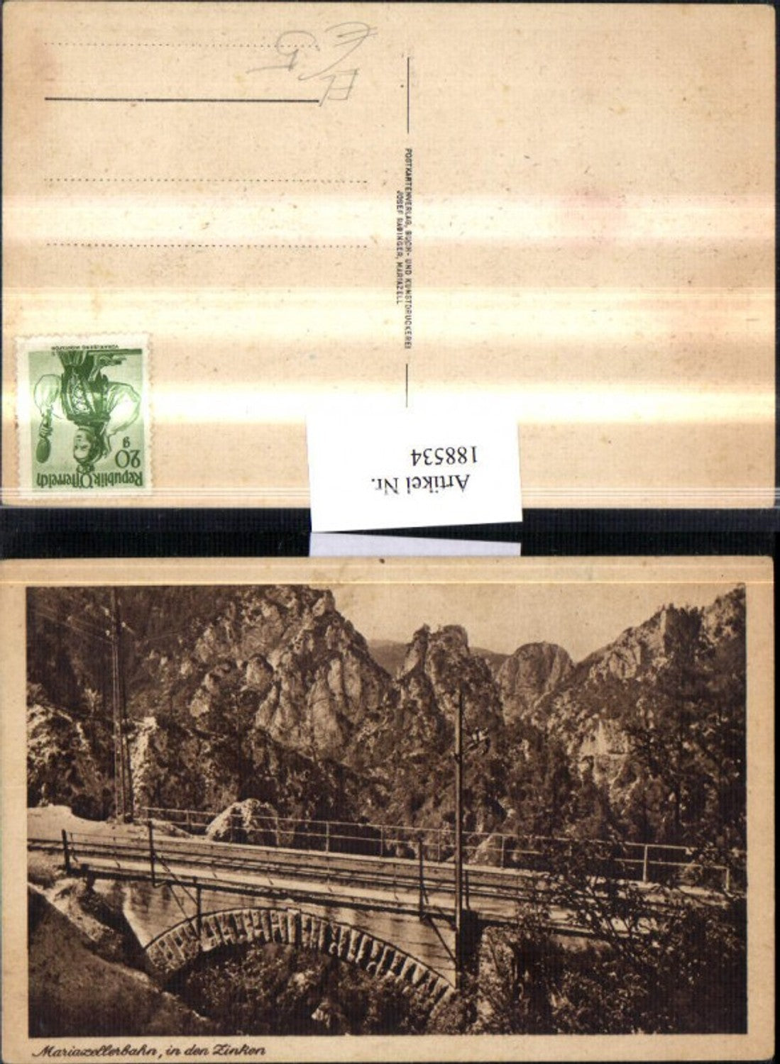 188534,Mariazellerbahn in d. Zinken Eisenbahnlinien b. Annaberg