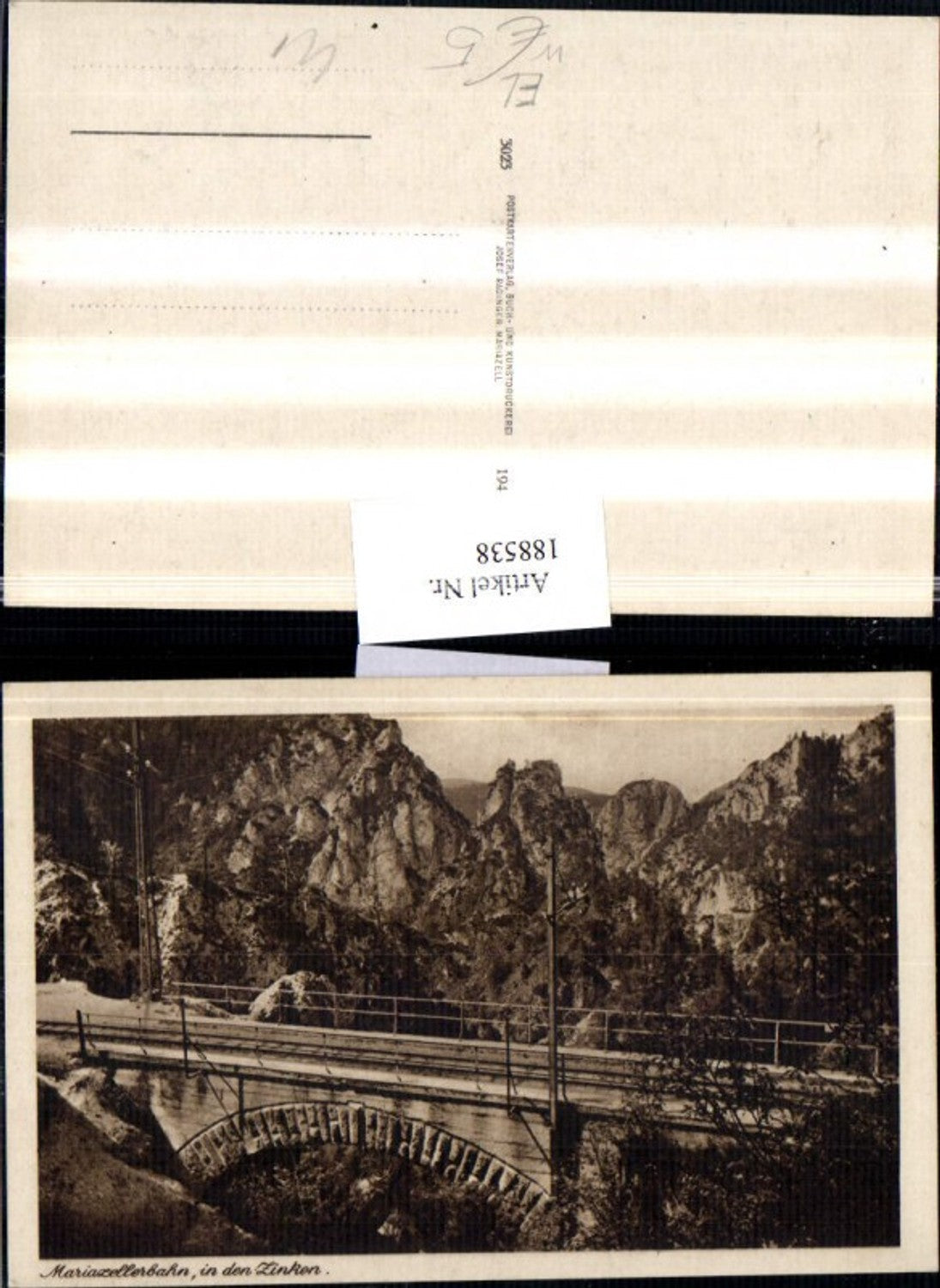 188538,Mariazellerbahn in d. Zinken b. Annaberg Eisenbahnlinie