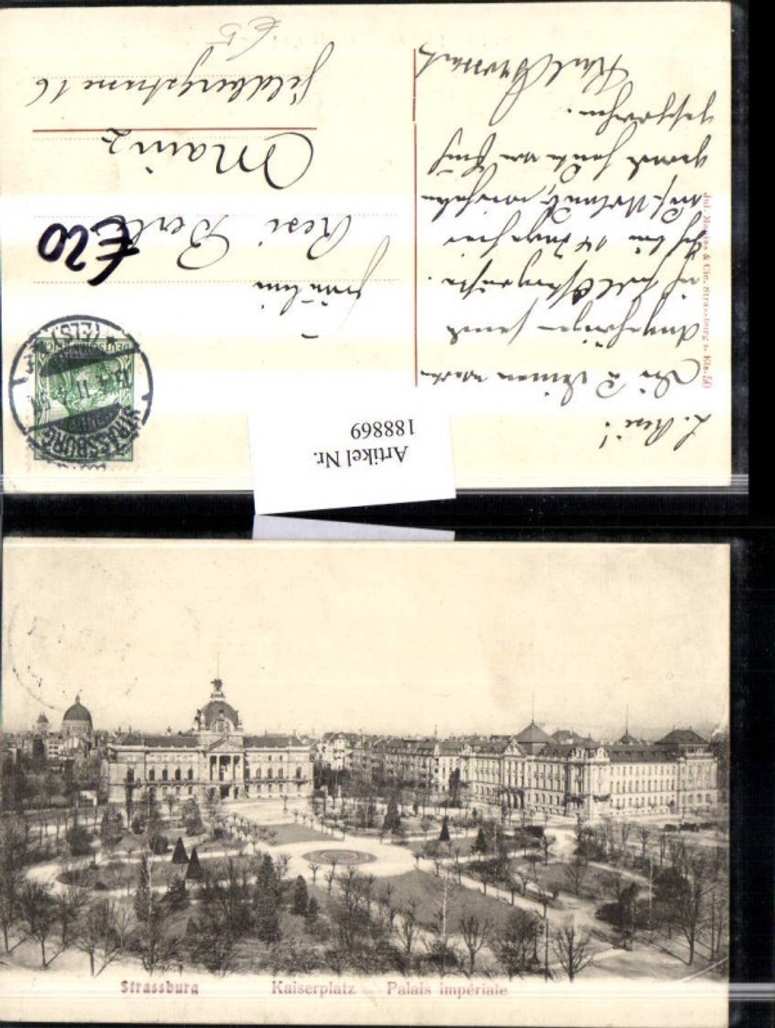 188869,Frankreich Strassburg Kaiserplatz Palais imperiale