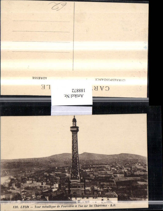188872,Frankreich Lyon Tour metallique de Fourviere et Vue sur les Chartreux Turm Totale