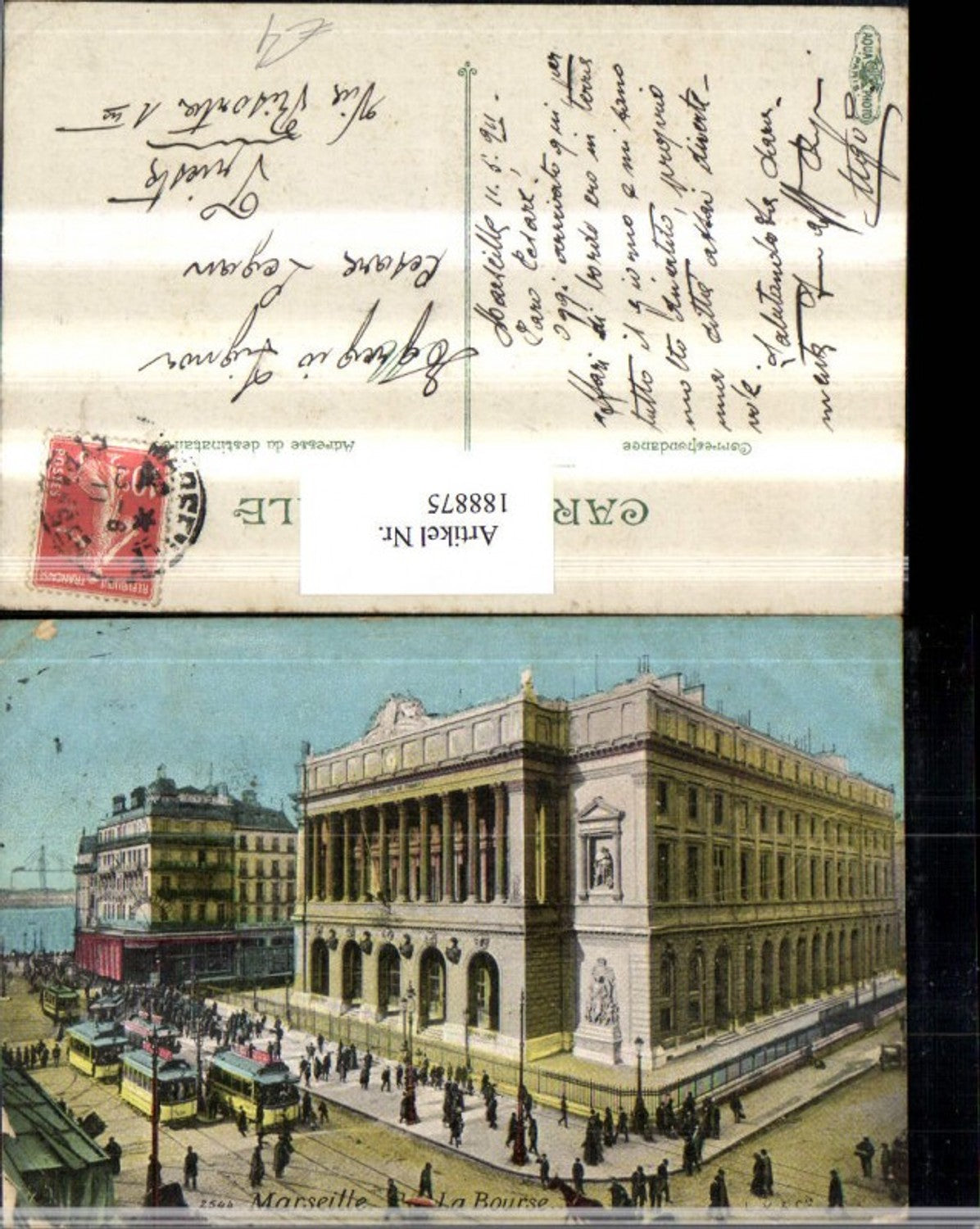 188875,Frankreich Marseille La Bourse Gebäude Straßenbahn
