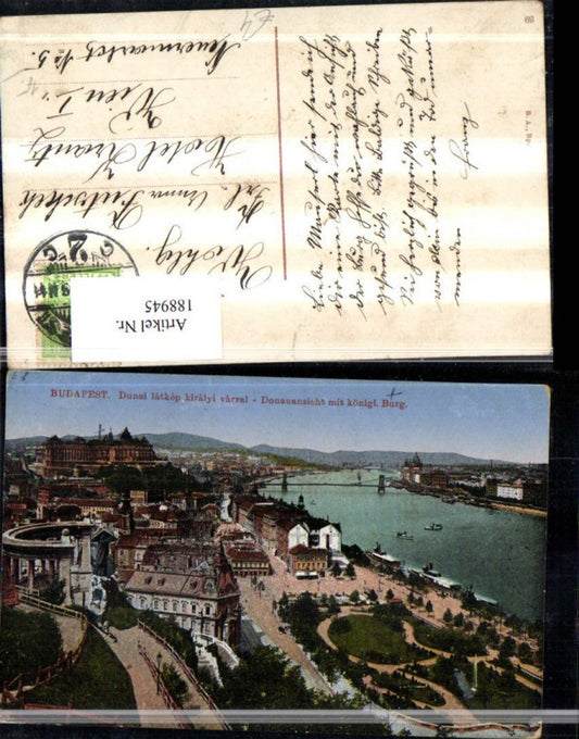 188945,Ungarn Budapest Donauansicht m. Königl. Burg