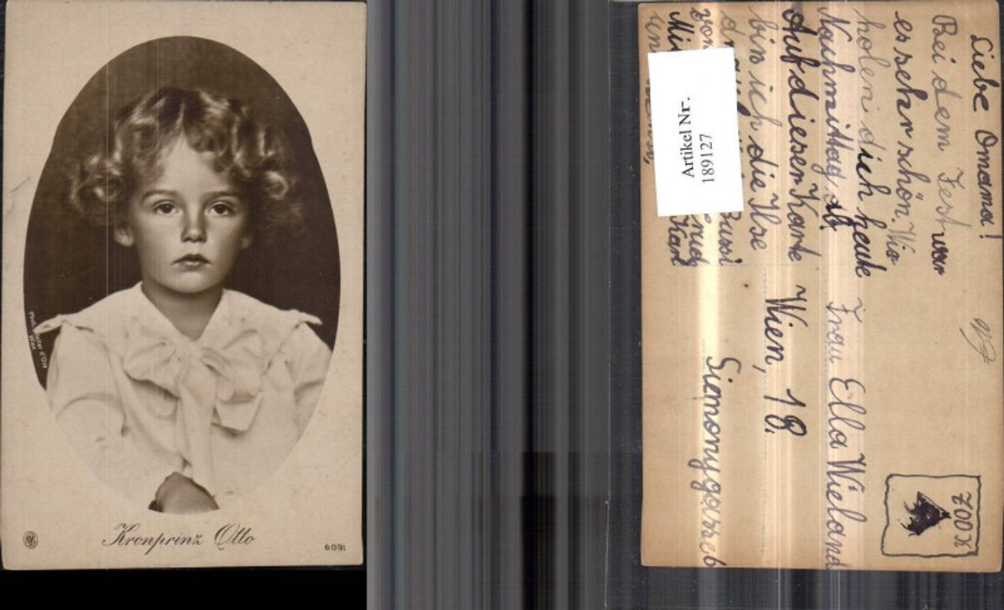 189127,Kronprinz Kaiser Otto v. Habsburg Österreich Kinderportrait