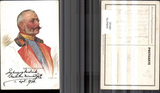 189143,Künstler O. Brüch Erzherzog Friedrich