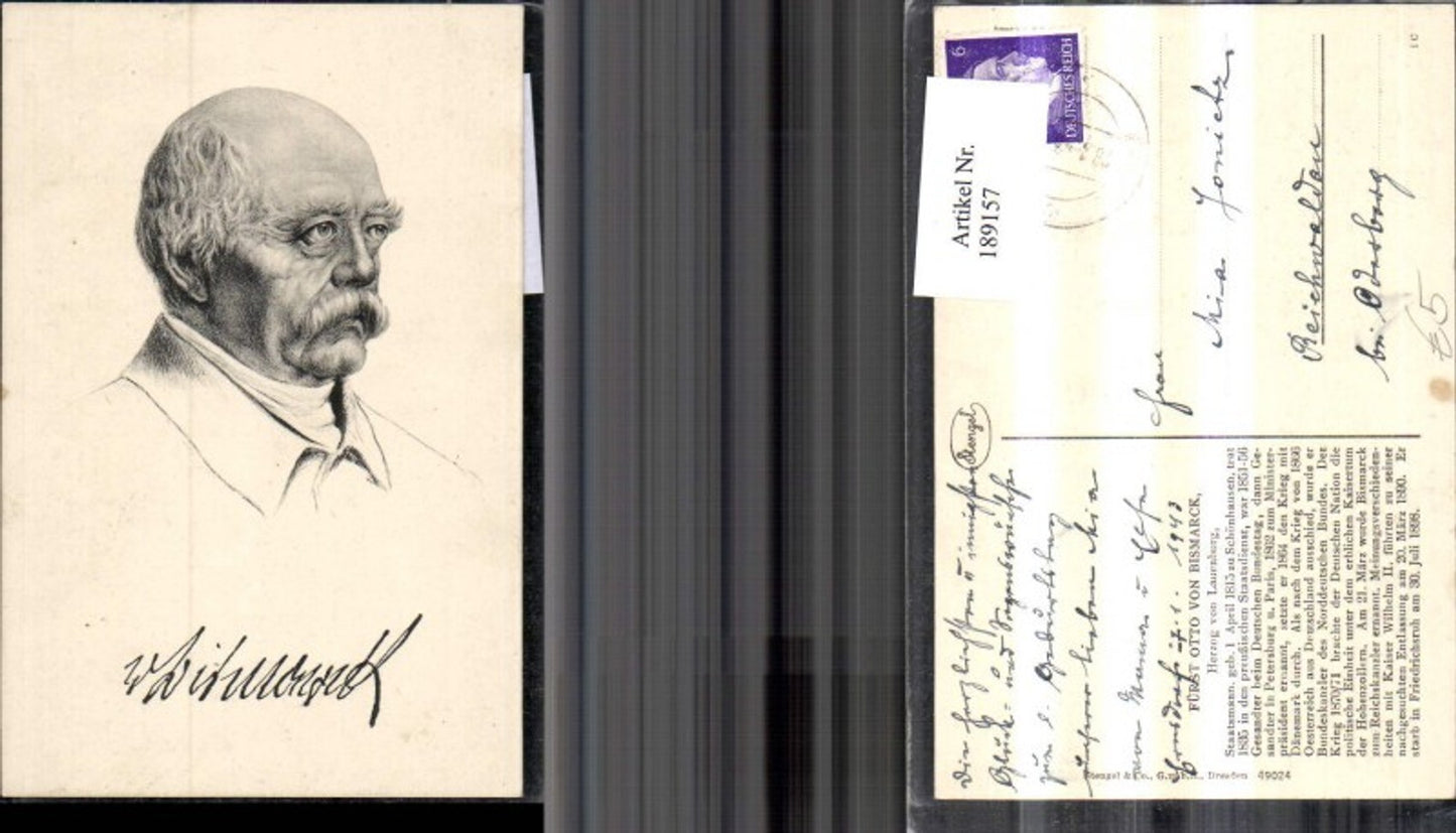 189157,Fürst Otto v. Bismarck