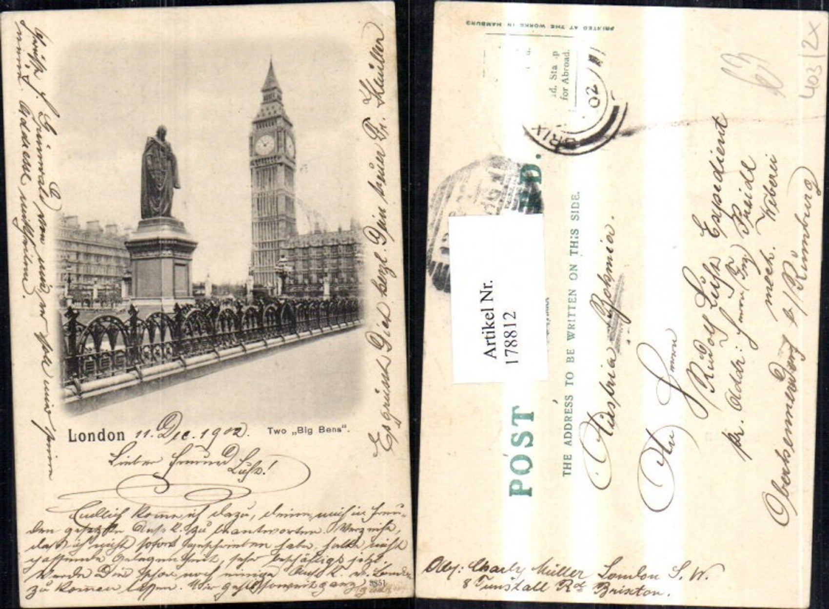 Alte Ansichtskarte – Old Postcard