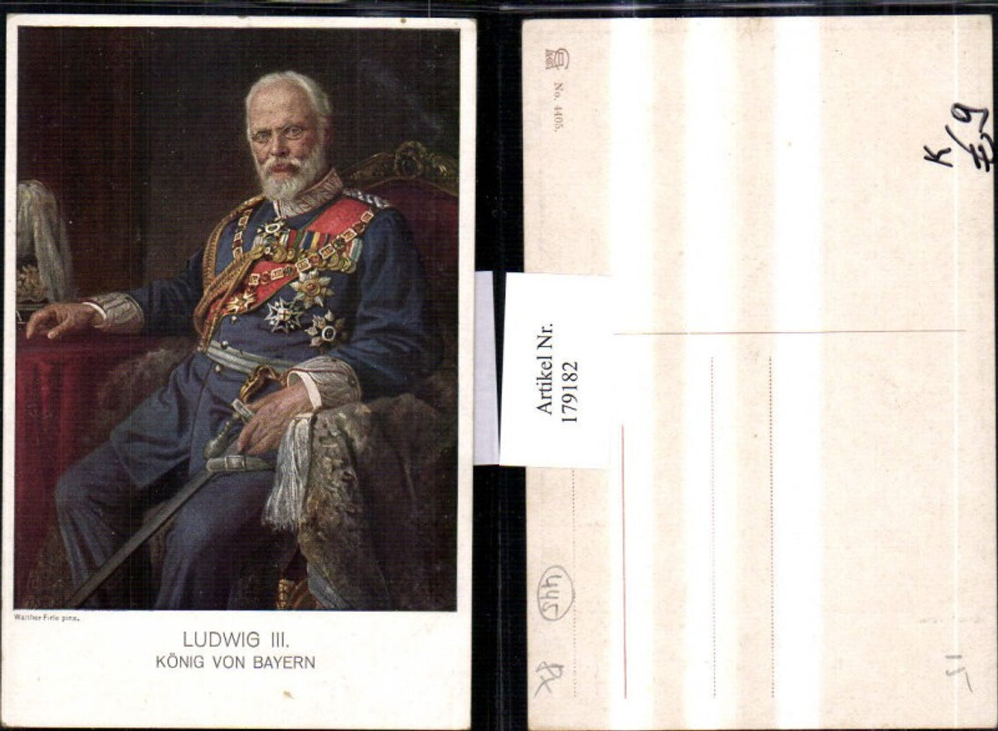 179182,Künstler AK Walther Firle Ludwig 3 König v. Bayern