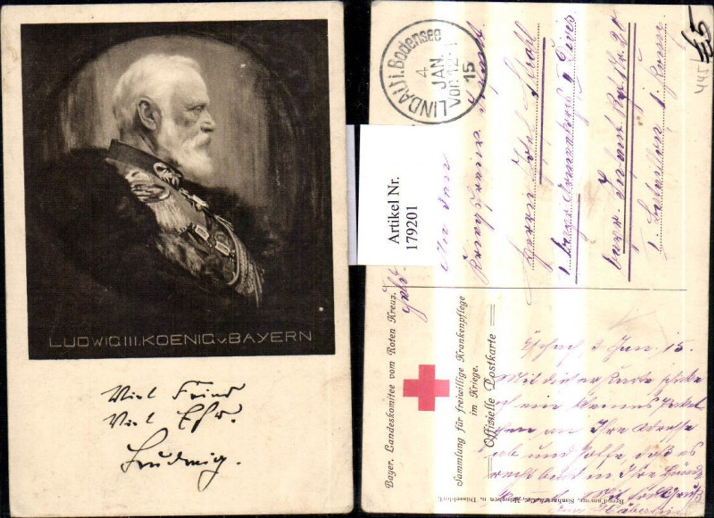 179201,Ludwig 3 König v. Bayern Portrait