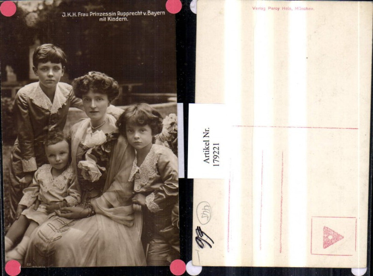 179221,Frau Prinzessin Rupprecht v. Bayern m. Kindern