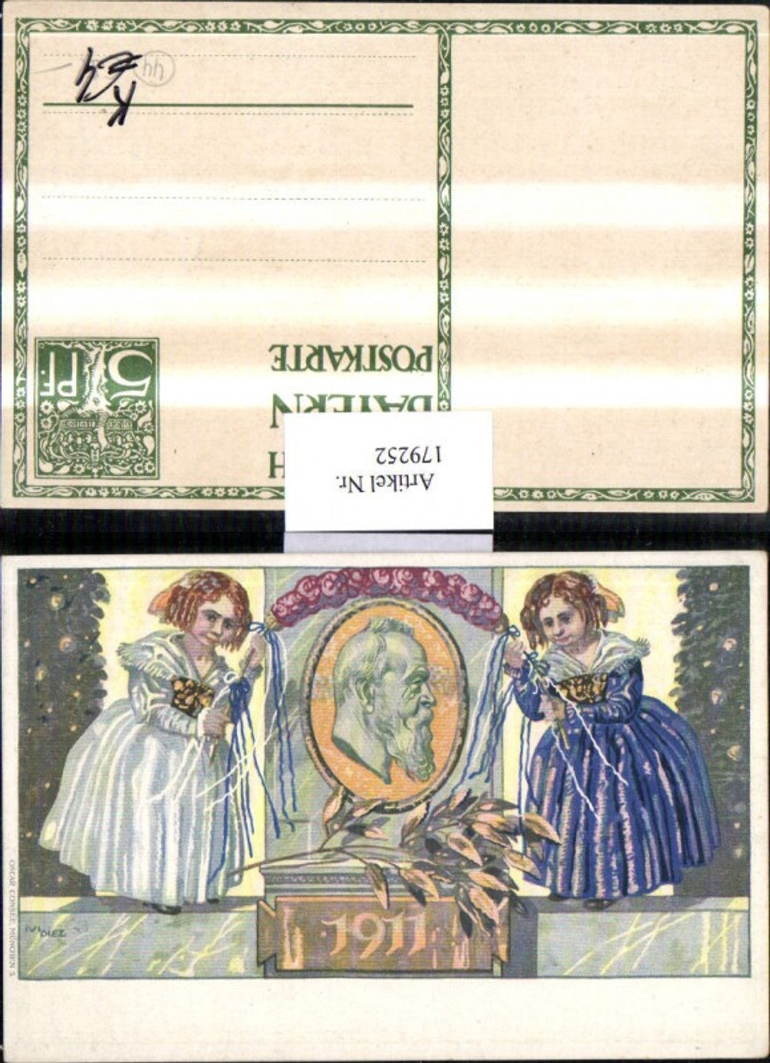 179252,Künstler AK Ivi Diez Ganzsache Königreich Bayern